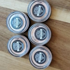 5 small bare minerals mineral veil..product container is approx. 1.5 " round.